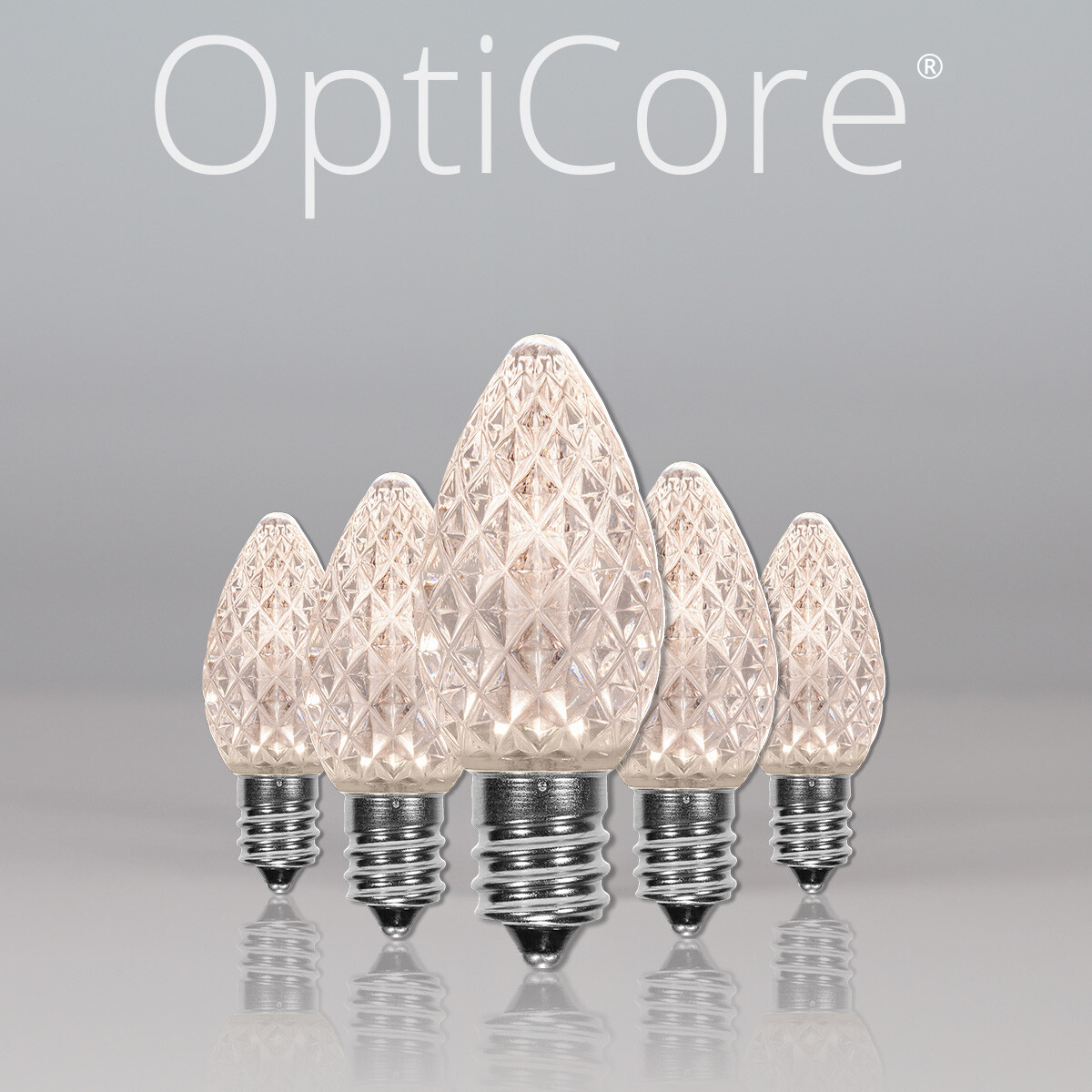 25 C7 LED Shatterproof Christmas Lights Unbreakable OptiCore Replacement Bulbs
