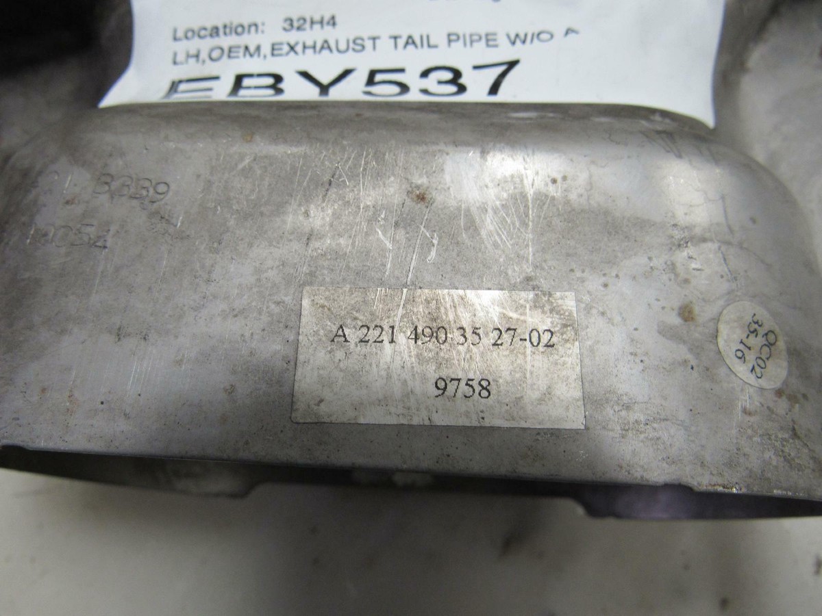 14 15 16 17 MERCEDES S-CLASS -Left Side OEM EXHAUST TAIL PIPE W/O 