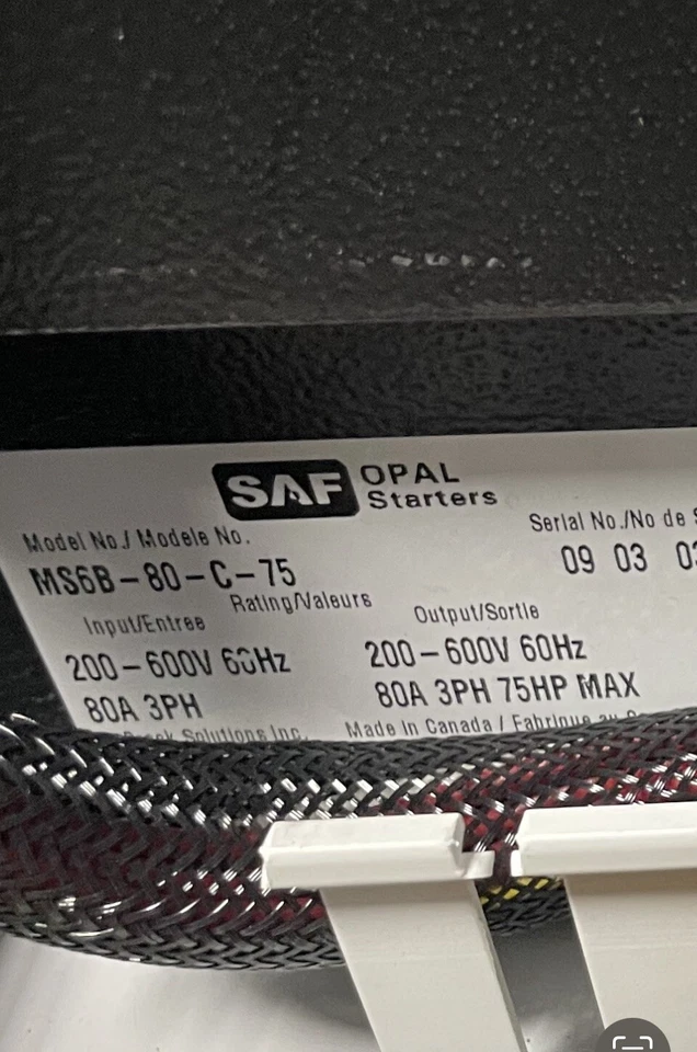 MS6B-80-C-75 Opal Pro MS6B Series SAF Opal Pro Soft Starter 75HP 80A - Imagem 2 de 4