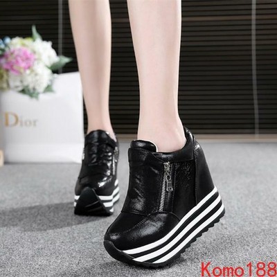 platform heel sneakers