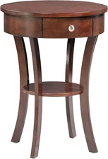 Small Round Side Chair End Table Storage Accent Nightstand Bedside With Drawer