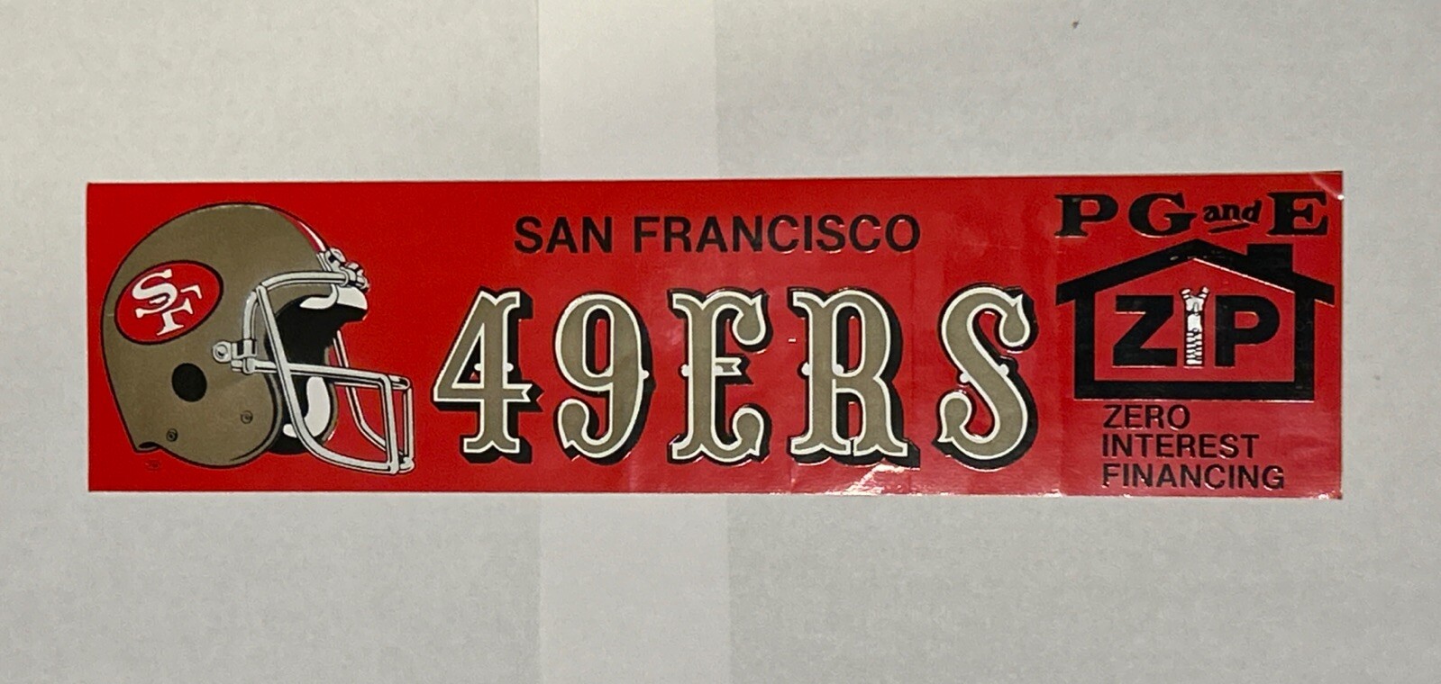 NFL San Francisco 49ers Vintage Helmet Team Logo Bumper Sticker
