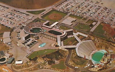 Aerial View Marineland of the Pacific Palos Verdes California Postcard