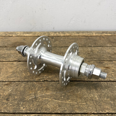 Jeu de moyeux vintage Phil bois 36 trous 36h 120 mm années 70