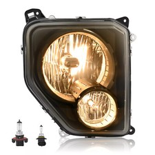 Clear Lensblack Housing Right Headlight Wfog Lights For Jeep Liberty 2008-201 Clear Lensblack Housing Right Headlight Wfog Lights For Jeep Liberty 2008-201