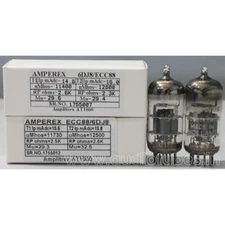 Amperex Bugle Boy ECC88 6DJ8 staged ring getter platinum matched on Amplitrex