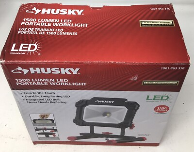 #ad HUSKY 1500 Lumen LED Work Light 5ft. Cord ***USED*** $19.99