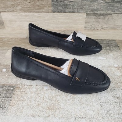 Franco Sarto Womens Faris Flats Sz 10 Black Slip On Loafer Shoes