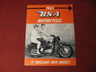 1965 BSA Motorcycle Sales Brochure Booklet Catalog Old Original Pamphlet