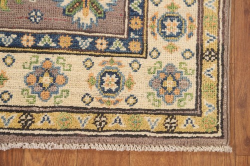 Braun Kasak Oriental Akzent Teppich 3x4 Handgeknüpft Wolle Geometrisch Akzentteppich - Bild 6 von 18