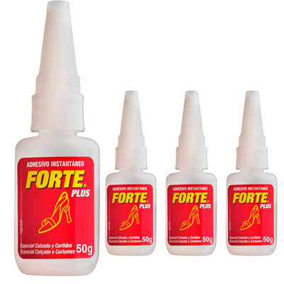 Sekundenkleber Reparaturkleber Forte Plus 4 x 50g auf Cyanacrylatbasis mit Dosie