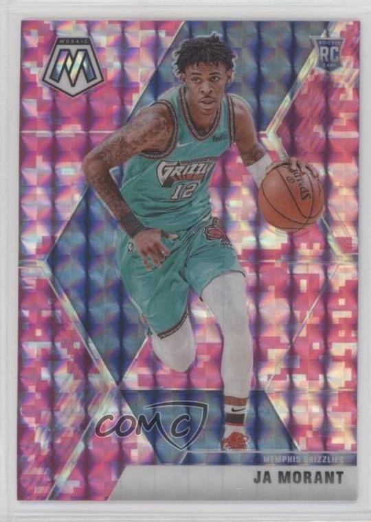 2019-20 Panini Mosaic Rookies Pink Camo Prizm Ja Morant #219 Rookie RC 10e3