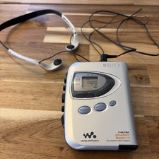 Vintage Sony Walkman WM-FX290W Cassette Player w/ Sony MDR-W014 Headphones WORKS