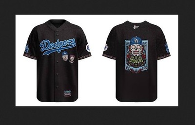 ウェア MLB DODGERS COTTON BASEBALL S/S Size XL Dodgers 2025 Dia De Los Muertos Dodgers Jersey SGA 9/16