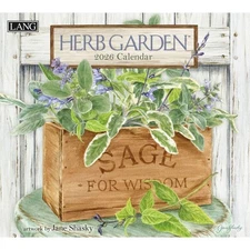 Lang Companies, Herb Garden 2026 Wall Calendar By Jane Shasky, 13.4 X 12, Stapl_