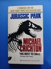 Jurassic Park 1st Ballantine Paperback Edition Printing Michael Crichton