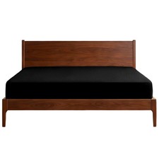 Full Cotton Fitted Sheet 300 Thread Count 810 Inch Deep Pocket Bed Black
