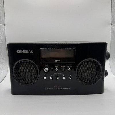 Sangean PR-D5 AM/FM RDS Portable Radio Alarm Sleep Timer AUX Black