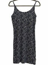Old Navy Blue Ditsy Floral Fitted Dress Adjustable Spaghetti Strap