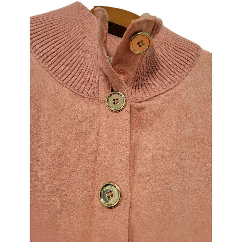 Розовая куртка PL Petites бархата как чувствовать кнопки длинным рукавом драпировки и DAMONS - Изображение 2 из 4