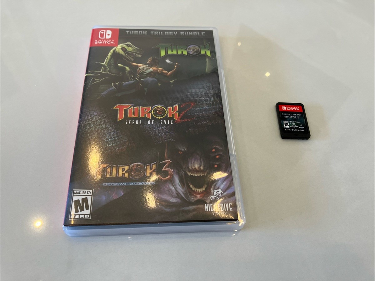 Turok Trilogy Bundle Game For Nintendo Switch Game and Case Tested