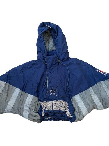 Chaqueta de bombardero vintage Starter Pro Line Dallas Cowboys recortada mediana NFL - Imagen 2 de 11