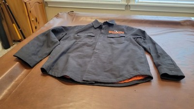 Disney 100 Walt Disney Studios Quilted Jacket L Charcoal/Orange Mickey Mouse EUC