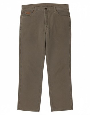 WRANGLER Herren Texas Stretch Straight Freizeit Hose W38 L30 Grau Baumwolle BN29