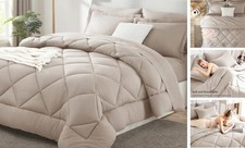Size Comforter Set - 7 Pieces Bed in a Bag Luxury Soft Bed Set for King Linen