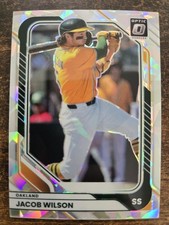 2026 Panini Donruss Optic Jacob Wilson Cracked Ice SP /25 #13 Oakland Athletics