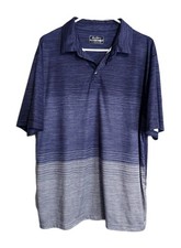 Ben Hogan Performance Men's Short Sleeve Polo Shirt Golf Size Large Grey Blue