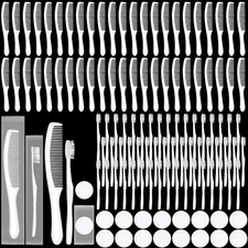300 Pcs Homeless Care Package Supplies Bulk Disposable Toothbrushes and Comb Com