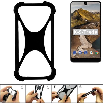 Schutzring für Essential Phone Silikoncase Softcase Bumper Schutz Hülle schwar