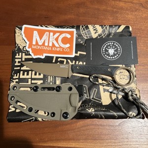 Montana Knife Company Wargoat (MAGNACUT Cerakote Blade Tan/ BlackG10 Handle 