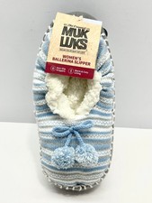 NWT Muk Luks Ballerina Non-Slip Furry Lined Slippers, LG XL, 8-10, 1300002-451