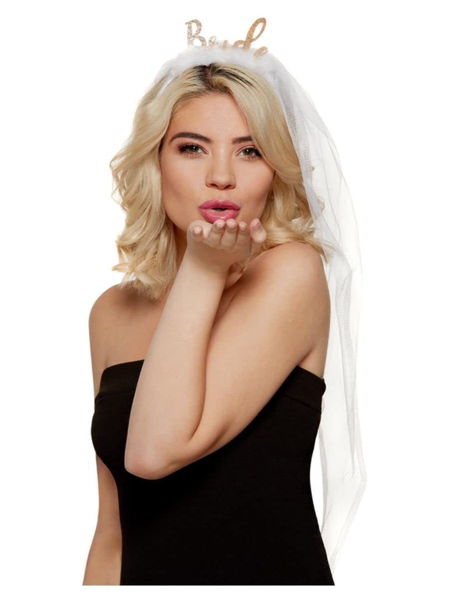 Smiffys Bride Headband, White