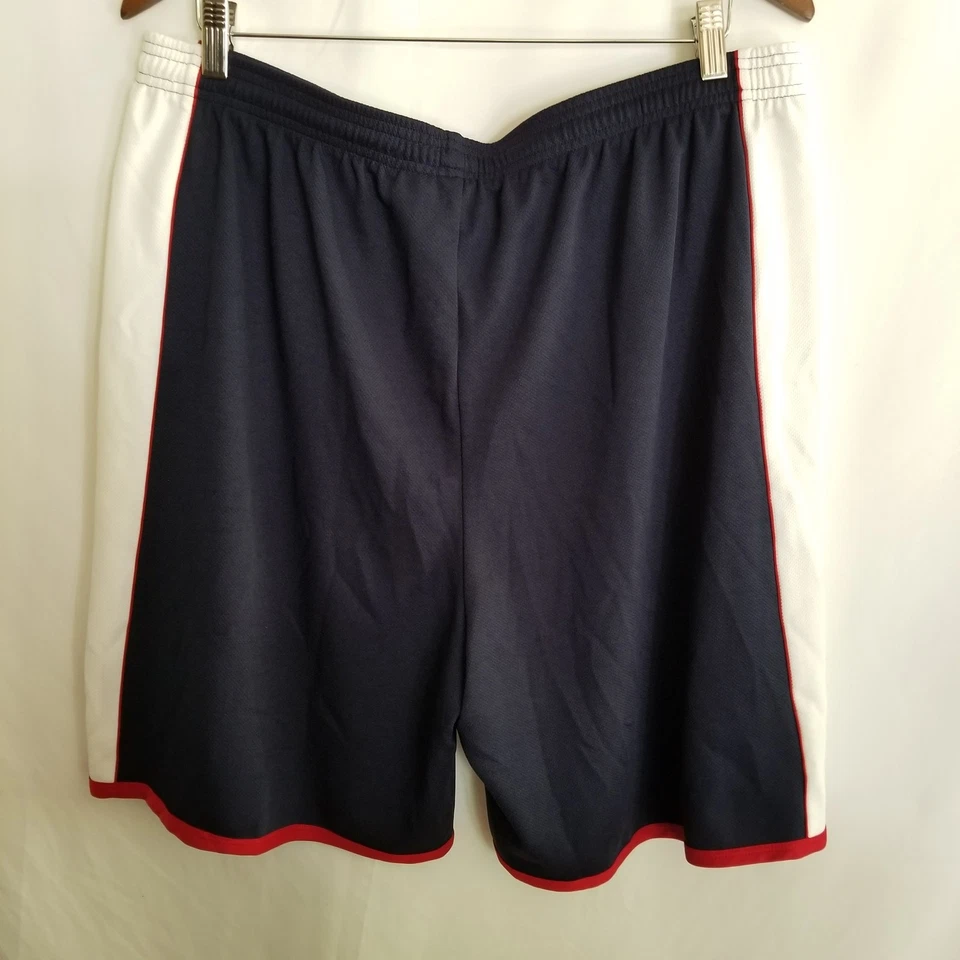 Pantalones Cortos Deportivos DC De Colección XL Azul Marino Blanco Rojo Borde Bandera de EE. UU. Logo Hombres Baloncesto Foto 2 de 4