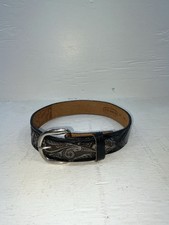 New Gray Genuine Leather Nocona Tooled 18 Belt A261 NN-79