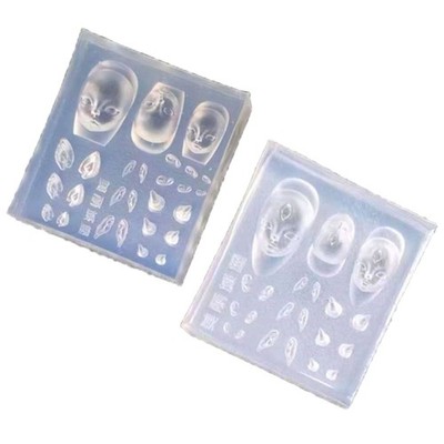 Elf Doll DIY Nail Carving Molds Elf Ear Silicone Nail Art Mold Silicone Material