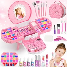 Kids Makeup Sets for Girls 5-8, 57 Pcs Washable Real Cosmetic Set, Non-Toxic ...