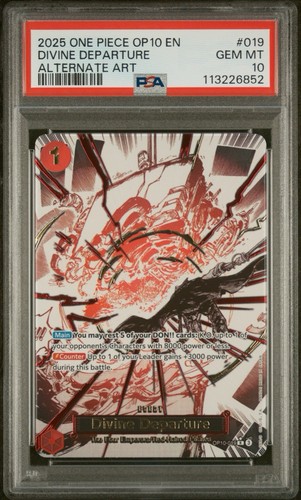 One Piece Divine Departure OP10-019 Karte Alt Art 2025 Royal Blood EN PSA 10