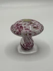 Vtg * Murano Art Glass Mushroom Paperweights * Pink & White