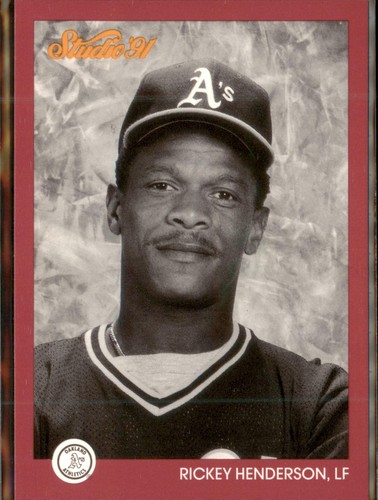 Rickey Henderson #104 1991 Studio card