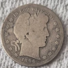 1896 S Barber Silver Half Dollar San Francisco Mint