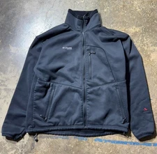 Columbia Vertex Softshell Jacket Black Full Zip Fleece Lining Men’s Size L Polar