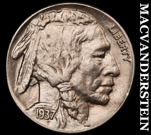 1937 Buffalo Nickel-Choice Gem BU Lustrous No Reserve #i5756