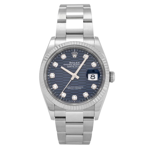 Rolex Datejust 126234G Automatic winding 36mm Bright blue/10PD Stainless steel