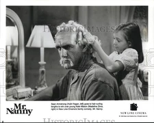 1993 Press Photo Actors Hulk Hogan, Madeline Zima in "Mr. Nanny" - hcq13031