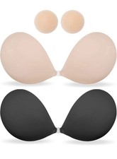 Silicone Self-Adhesive Stick-On Bra Strapless Backless Push Up Invisible DD
