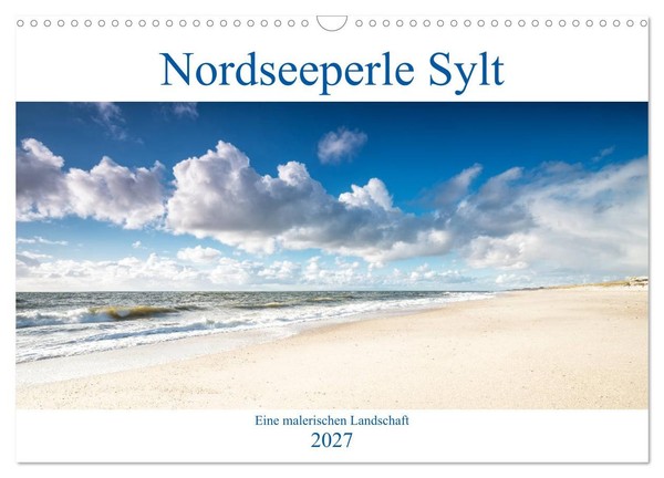 "Calendar 2027 · US Version · North Sea Pearl Sylt (Wall Calendar 2027 17\" × 12\""-image